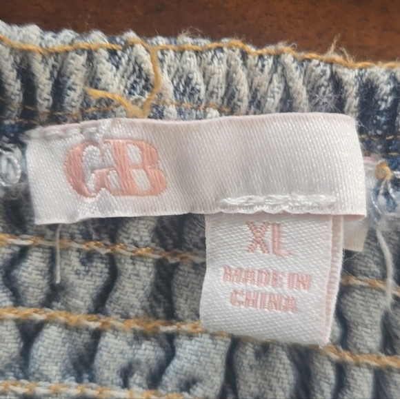 Giani Bernini Light Blue Denim Bustier Tie Strap Fit And Flare Dress Size XL - Picture 3 of 10